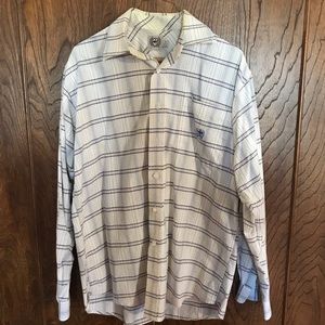 Lightly worn  slight ring stain neck area nice